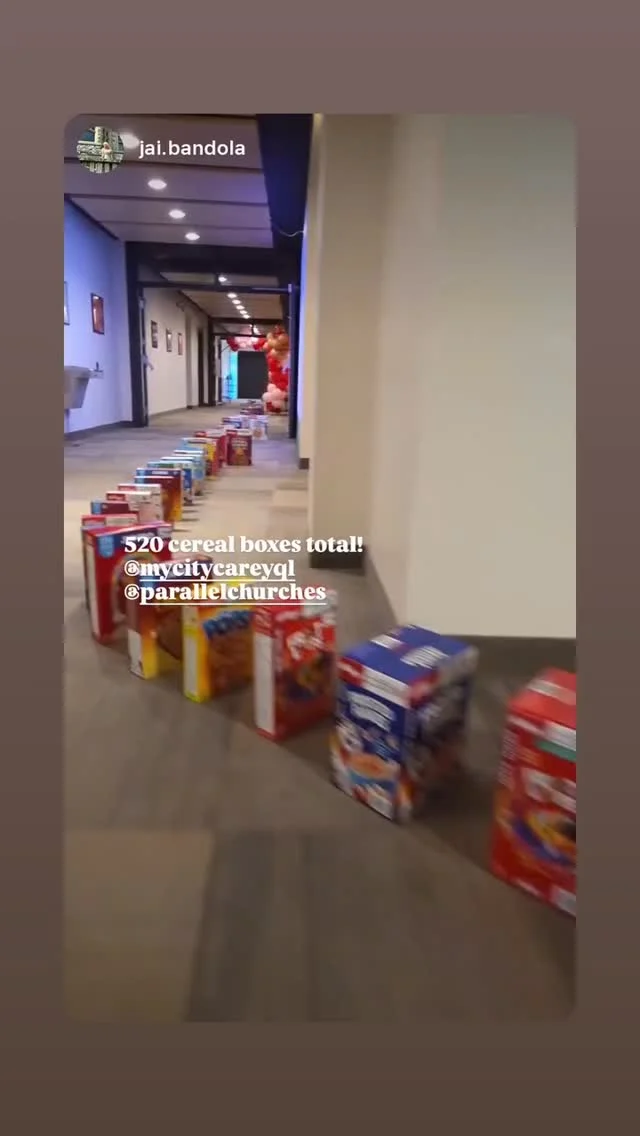 These cereal boxes are headed to @mycitycareyql, making sure our food pantry is well stocked all year for those in our community. #forloveandimpact